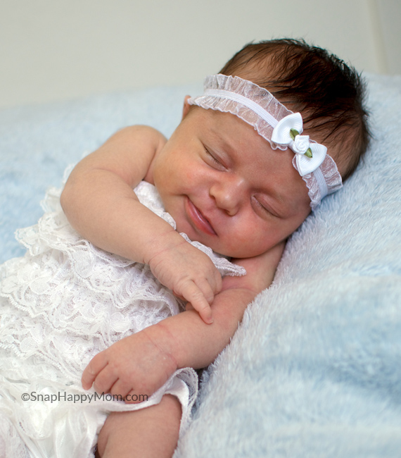 newborn baby girl sleeping