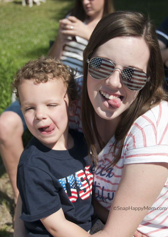 Aunt and Nephew with silly tongue