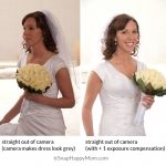 How to use exposure compensation on a bride