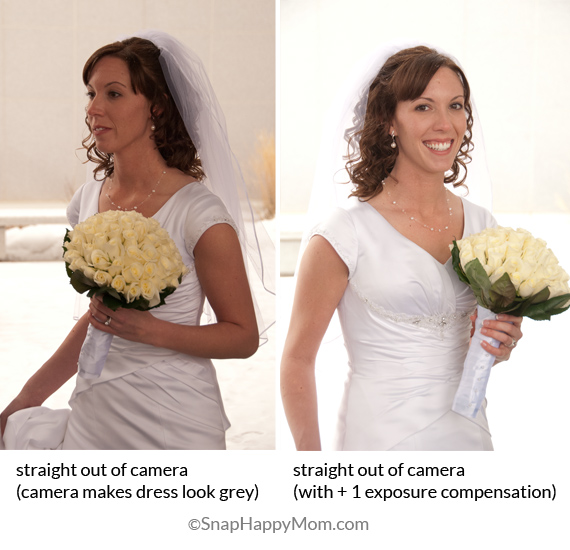 How to use exposure compensation on a bride