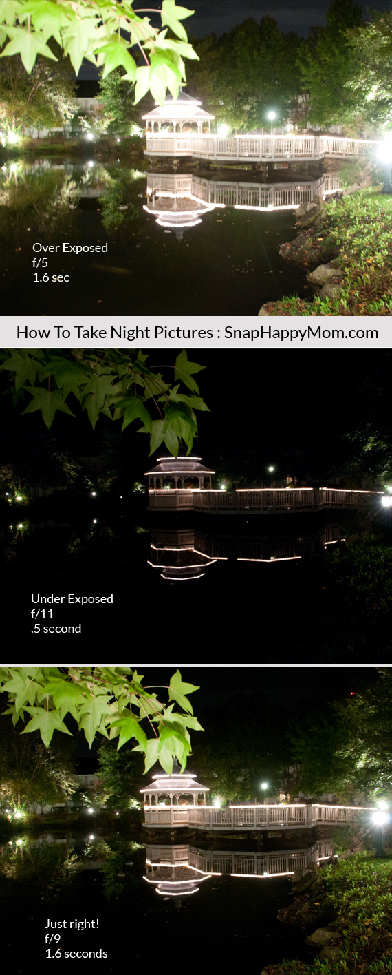 How To Take Pictures of Scenery at Night from SnapHappyMom.com