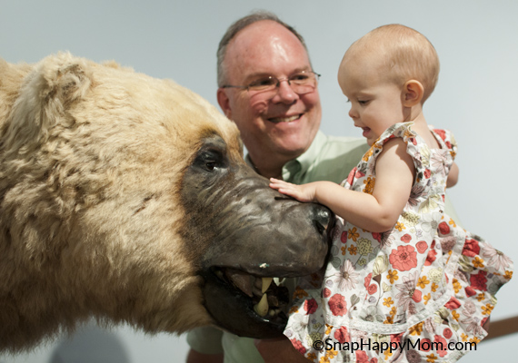 family with polar bear