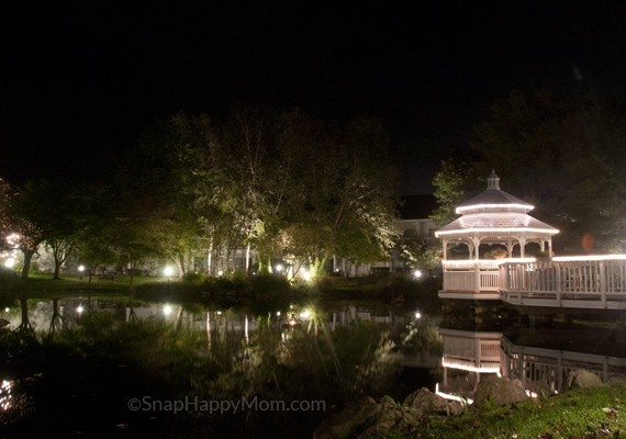 picture of gazebo at night