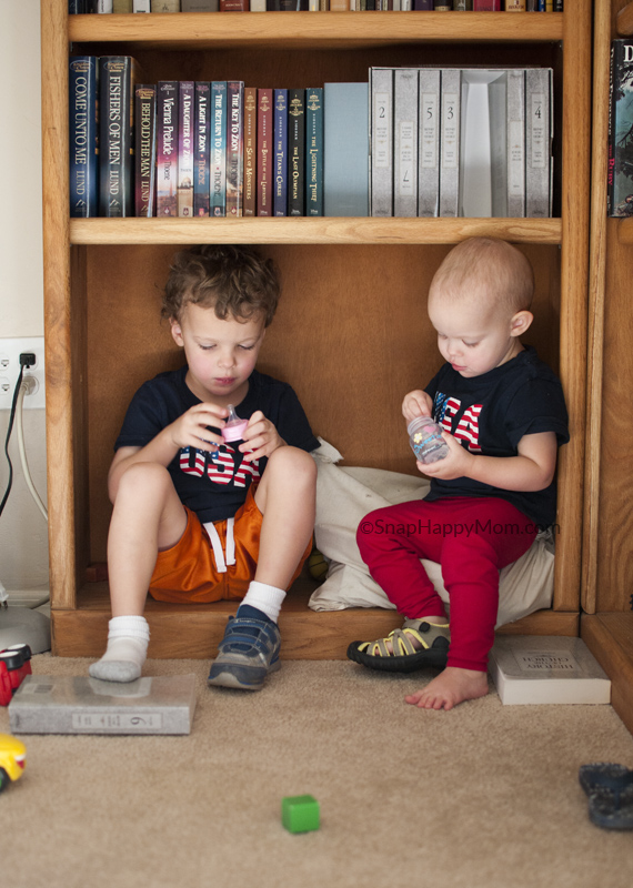 Wordless Wedsnesday: Sitting in the Bookshelf