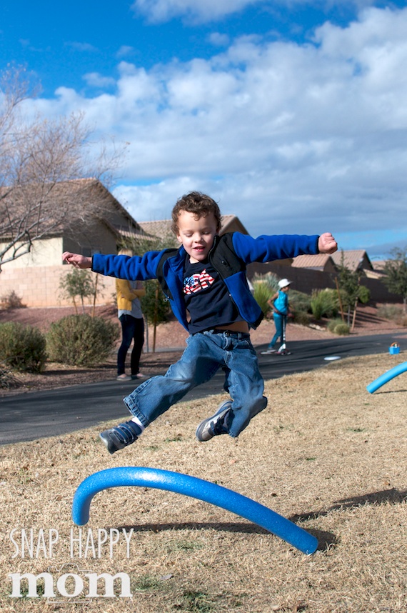 Olympics Birthday Party from SnapHappyMom.com - Hurdles for the Summer Olympics