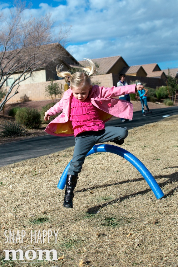 Olympics Birthday Party from SnapHappyMom.com - Hurdles for the Summer Olympics