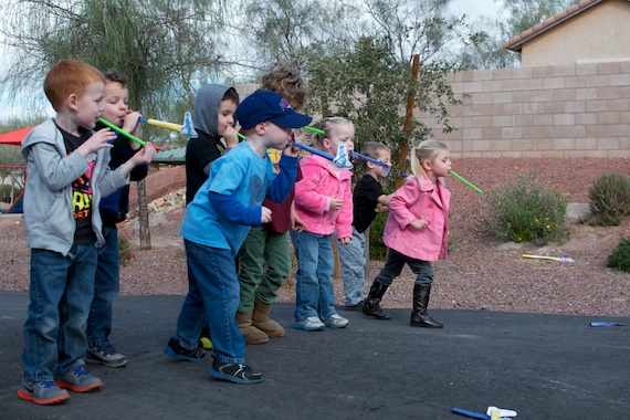 Olympics Birthday Party from SnapHappyMom.com - Ski Jumping with Straws for the Winter Olympics