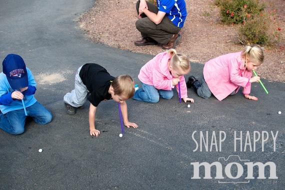 Olympics Birthday Party from SnapHappyMom.com - Snow Ball Curling for the Winter Olympics