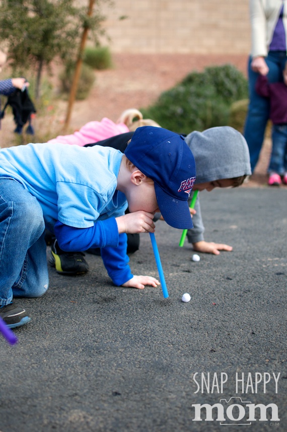 Olympics Birthday Party from SnapHappyMom.com - Snow Ball Curling for the Winter Olympics