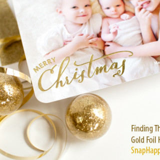 Finding The Perfect Gold Foil Holiday Card - SnapHappyMom.com