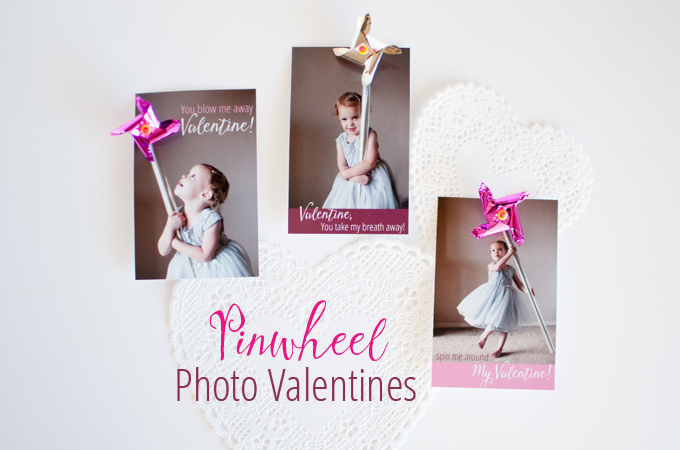 Pretty Pinwheel Photo Valentines - SnapHappyMom.com