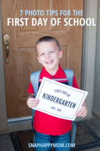 Tips For First Day Of School Photos - SnapHappyMom.com