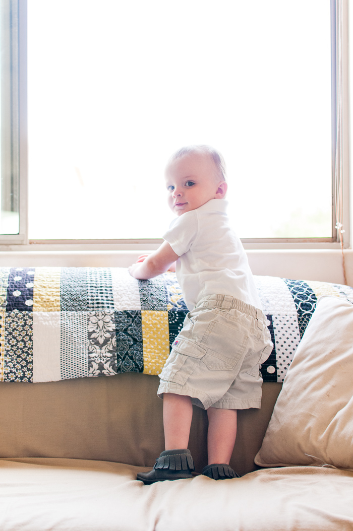 Learning How To Walk With Freshly Picked Moccasins - 20 month pictures to celebrate (finally) learning how to walk! - Snap Happy Mom