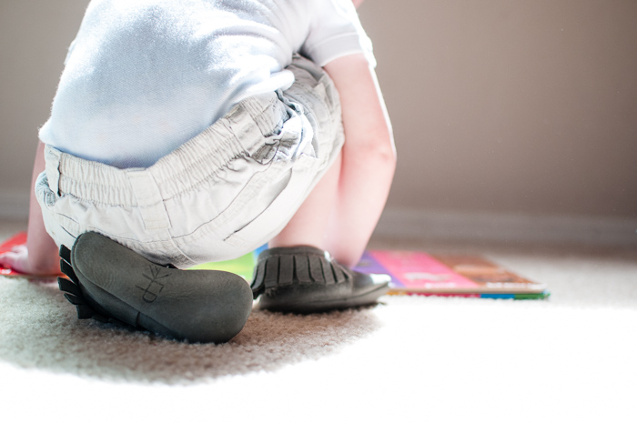 Learning How To Walk With Freshly Picked Moccasins - 20 month pictures to celebrate (finally) learning how to walk! - Snap Happy Mom