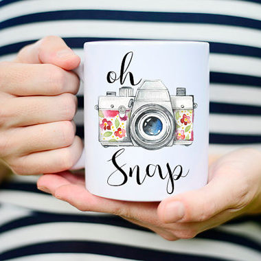 Caution: I May Snap At Any Time - Engraved Travel Tumbler, Camera Gift Cup,  Cute Photography Gift