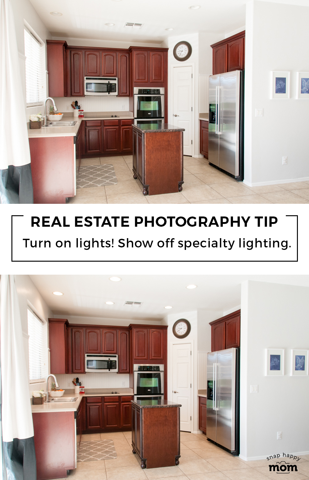 Real Estate Photography: Turn on the lights! Show off that specialty lighting.