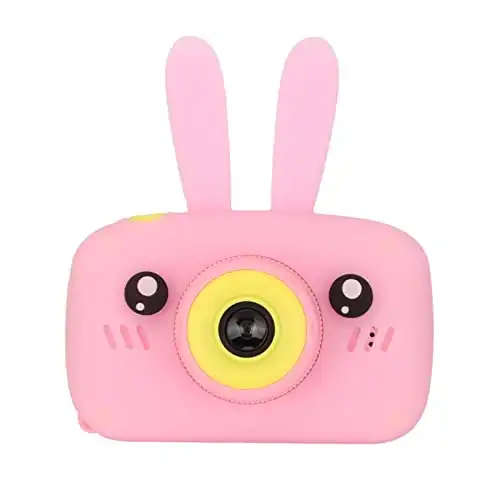 Kid Camera Rabbit Appearance, Digital Camera Girls Camera Toys, Full HD 1080P Kids Digital Camera Toy with Lanyard and Charging Cable