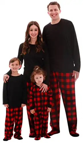 #followme Family Pajamas Microfleece Womens Pajama Set 6753-10195-L Buffalo Plaid