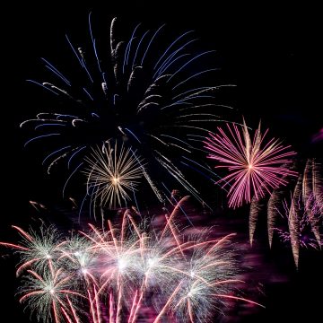 fireworks in night sky