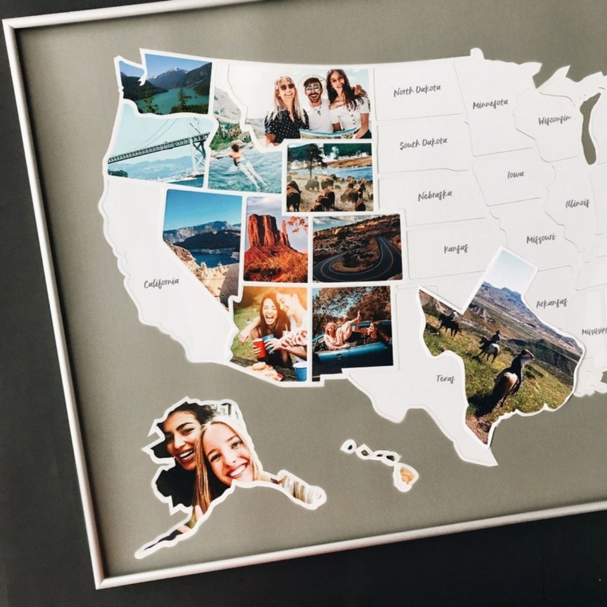thumbnail image 2 of USA Photo Map - 50 States Travel Map - Blue - 24 X 36 In 2 of 10