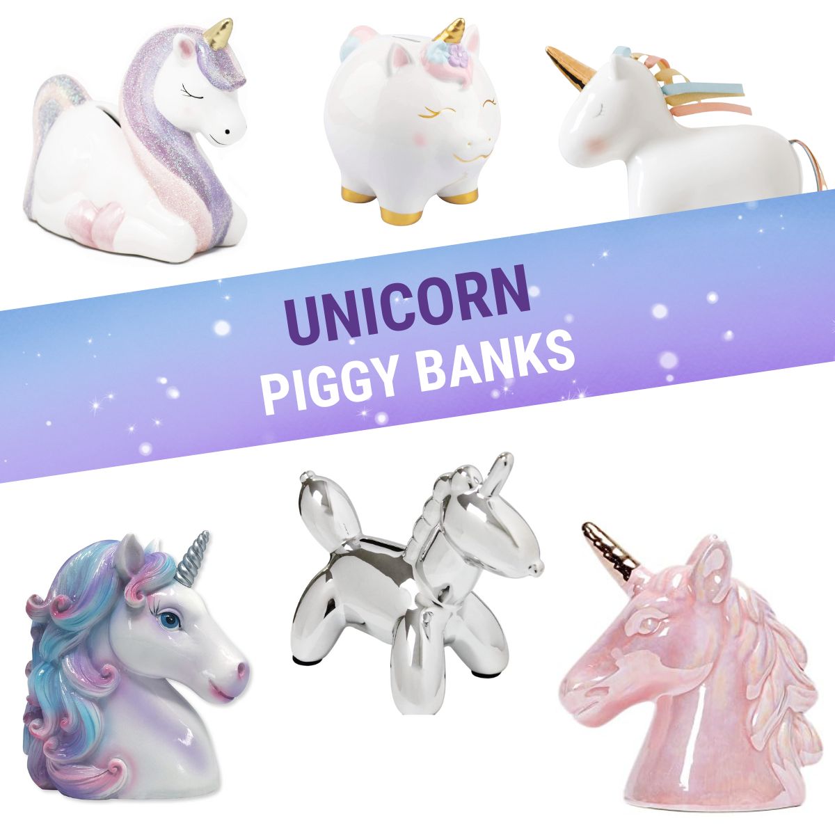 Kids Ceramic Unicorn Piggy Money Coin Saving Box Bank Paint Gift