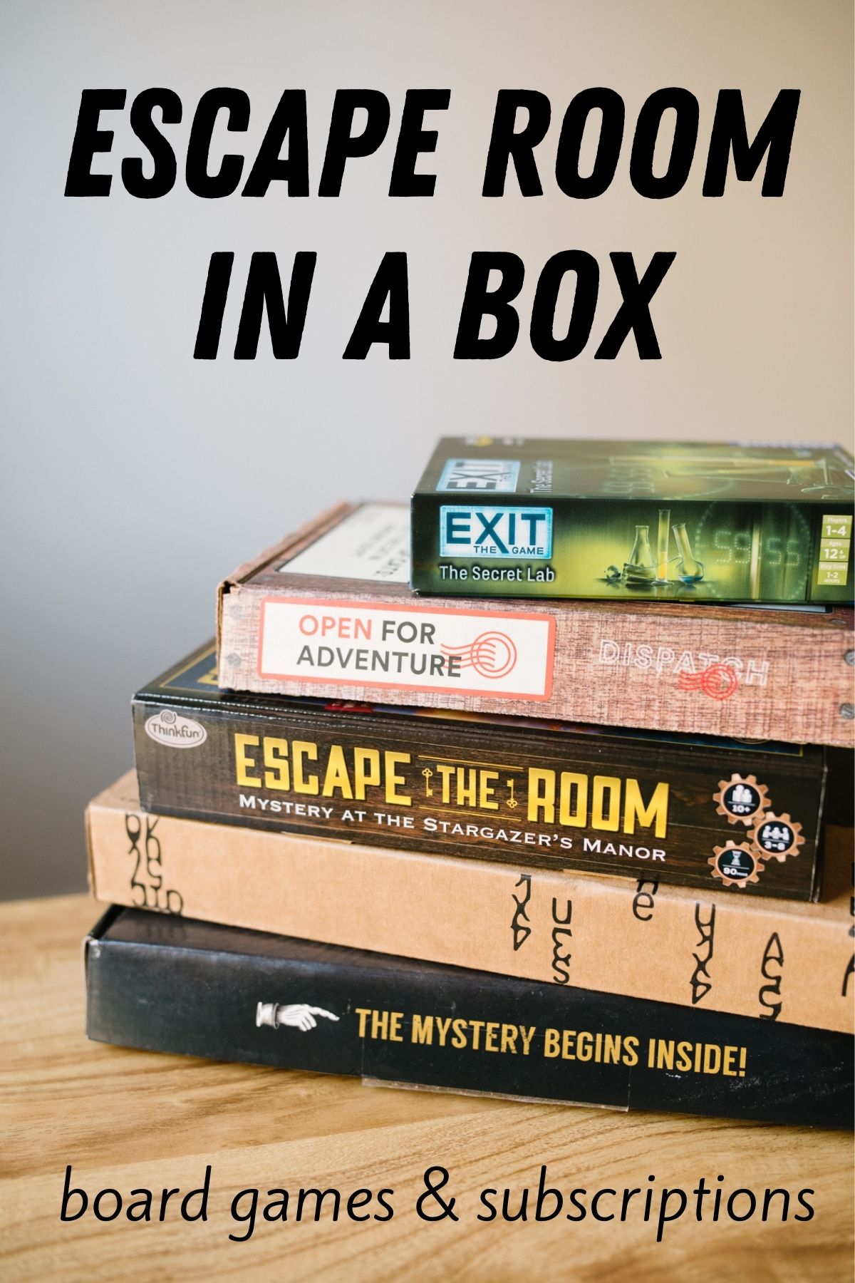 Escape Room Game Subscription Box